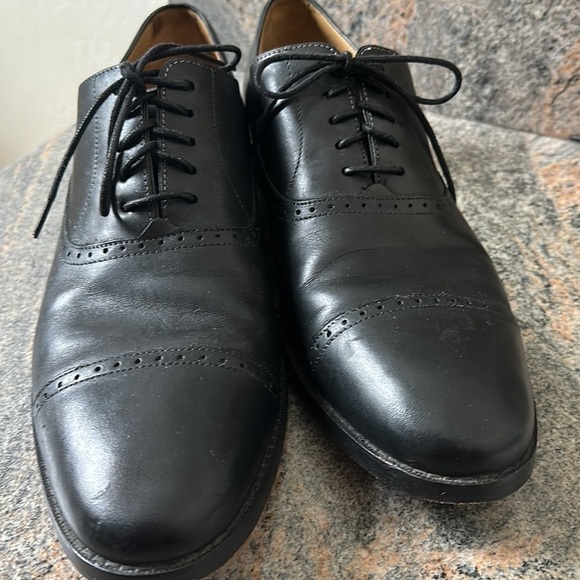 Cole Haan Cambridge Cap Toe Oxfords black leather Mens Brogue size 10 - Picture 10 of 10